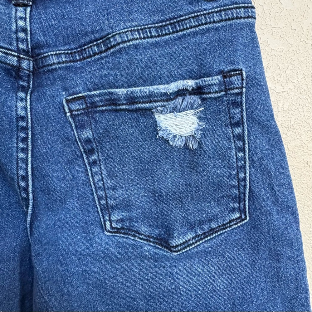Böhme Blue Medium Wash Cropped Raw Hem Straight Jeans Size 26 - Picture 7 of 9